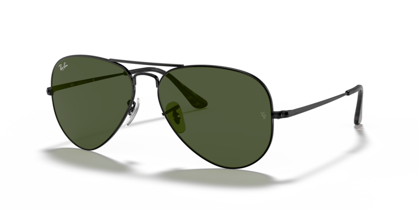 Ray-Ban - Aviator Metal II - Black/Green Classic G-15 - 55