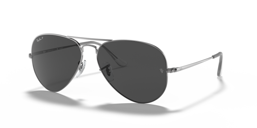 Ray-Ban - Aviator Metal II - Gunmetal/Polarized Black Classic - 58