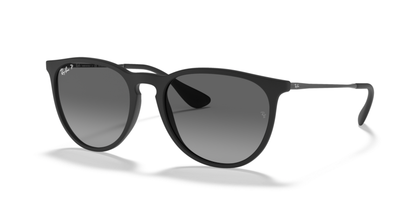 Ray-Ban - Erika - Rubber Black/Polarized Grey Gradient - 54