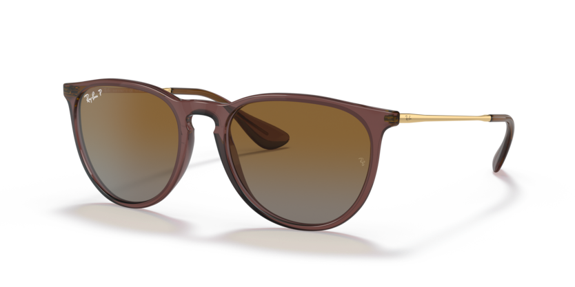 Ray-Ban - Erika - Tranparent Dark Brown/Polarized Brown Gradient - 54