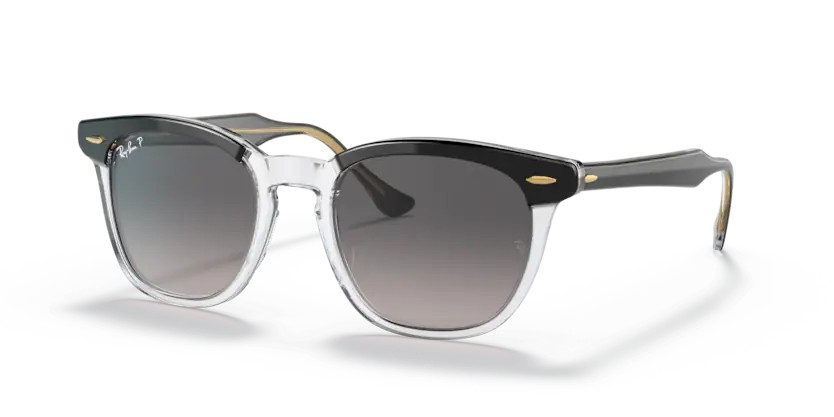 Ray-Ban - Hawkeye - Black on Transparent/Polarized Grey Gradient - 52