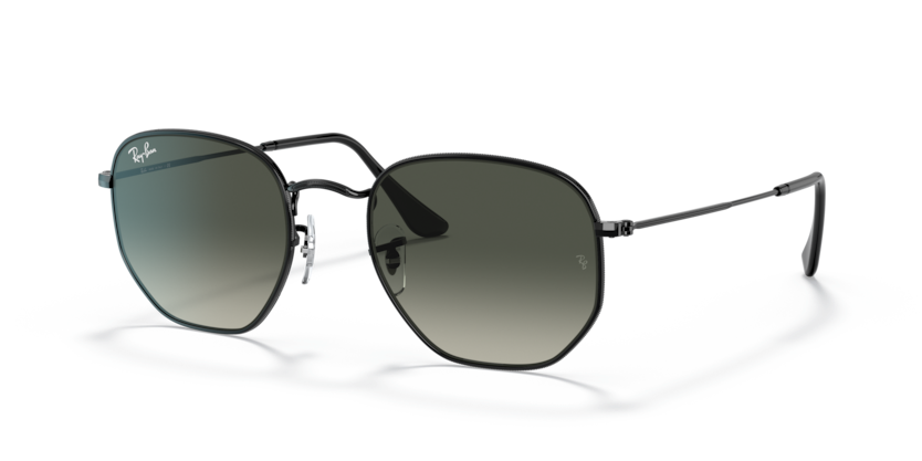 Ray-Ban - Hexagonal - Black/Grey Gradient - 54