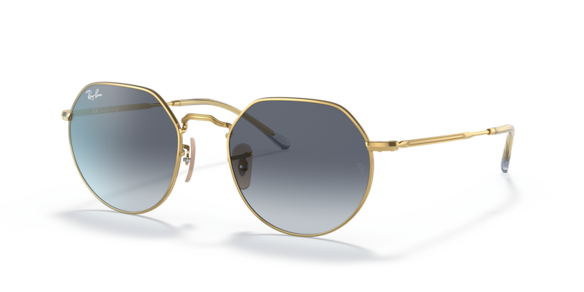 Ray-Ban - Jack - Gold/Blue Gradient Grey - 51