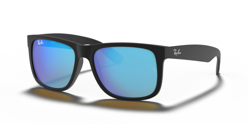 Ray-Ban - Justin - Black/Blue Mirrror - 55