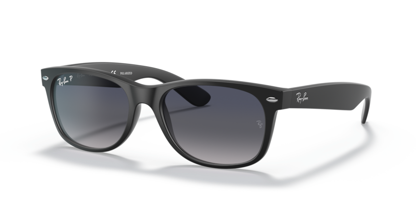 Ray-Ban - New Wayfarer - Black/Polarized Blue/Grey Gradient - 55