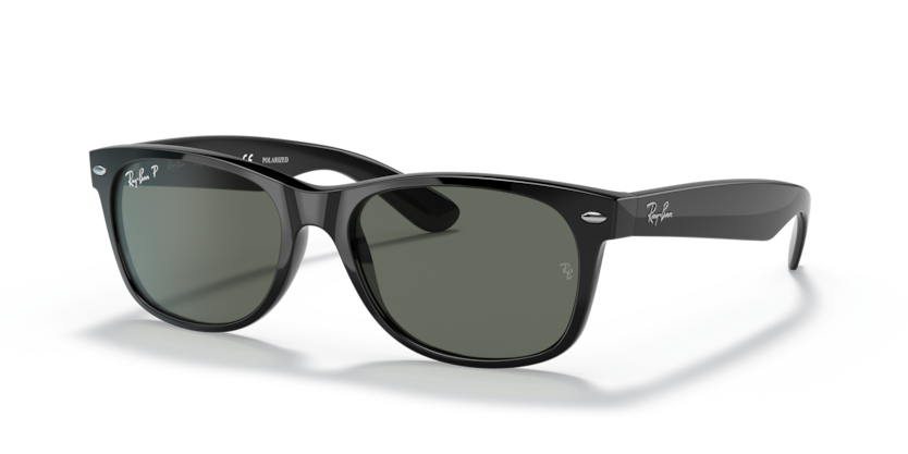 Ray-Ban - New Wayfarer - Black/Polarized Green Classic G-15 - 58