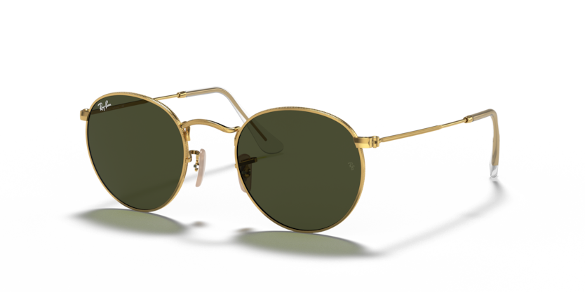 Ray-Ban - Round Metal - Gold/Green Classic G-15 - 50