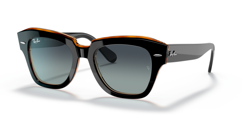 Ray-Ban - State Street - Black/Grey Blue Gradient - 52