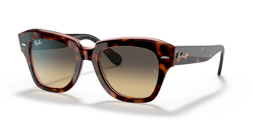 Ray-Ban - State Street - Pink Tortoise/Brown Blue Gradient - 52