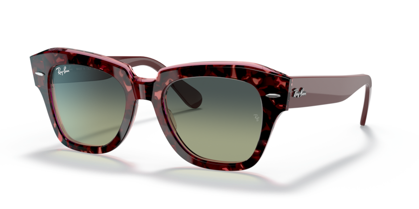 Ray-Ban - State Street - Tortoise/Green Blue Gradient - 52