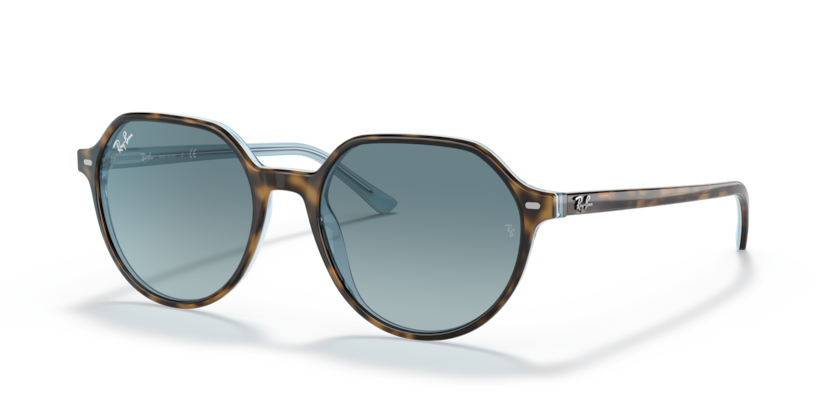 Ray-Ban - Thalia - Tortoise/Blue Gradient Grey - 53