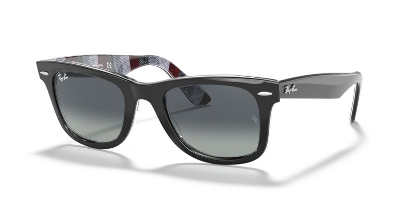 Ray-Ban - Wayfarer - Black/Light Grey Gradient Blue - 50