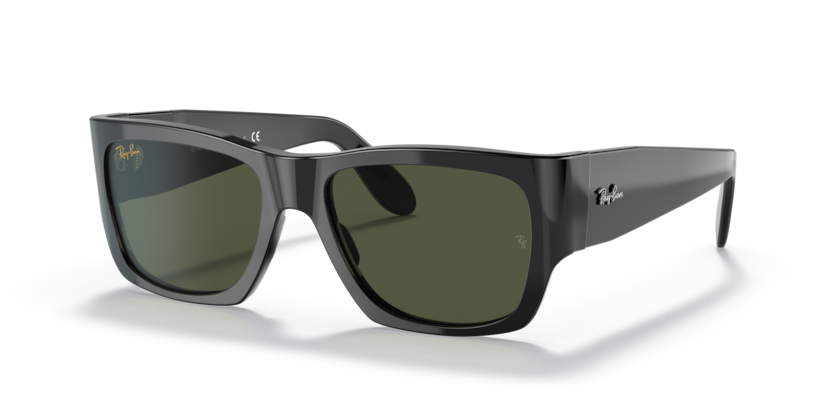 Ray-Ban - Wayfarer Nomad - Shiney Black/Green Classic G-15 - 54