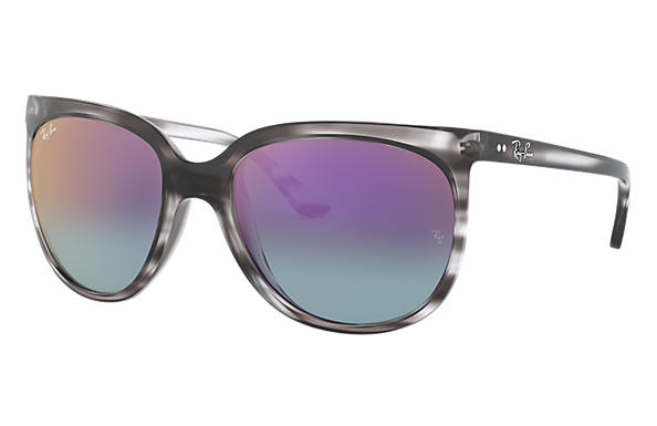 Ray-Ban - RB4126 - Polished Striped Grey & Brown/Pink Violet Gradient - 57