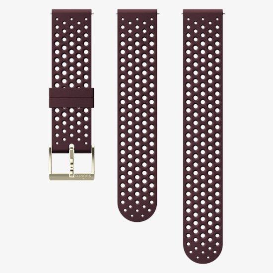 Suunto 20mm Athletic 1 Silicone Strap  Burgundy Gold- Small/Medium