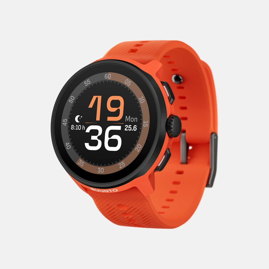 Suunto Run - Coral Orange Silicone Strap