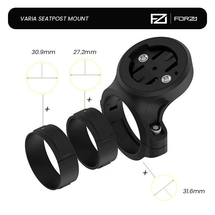 Forza Seat Post Quarter Turn Mount - Garmin Varia/Magene