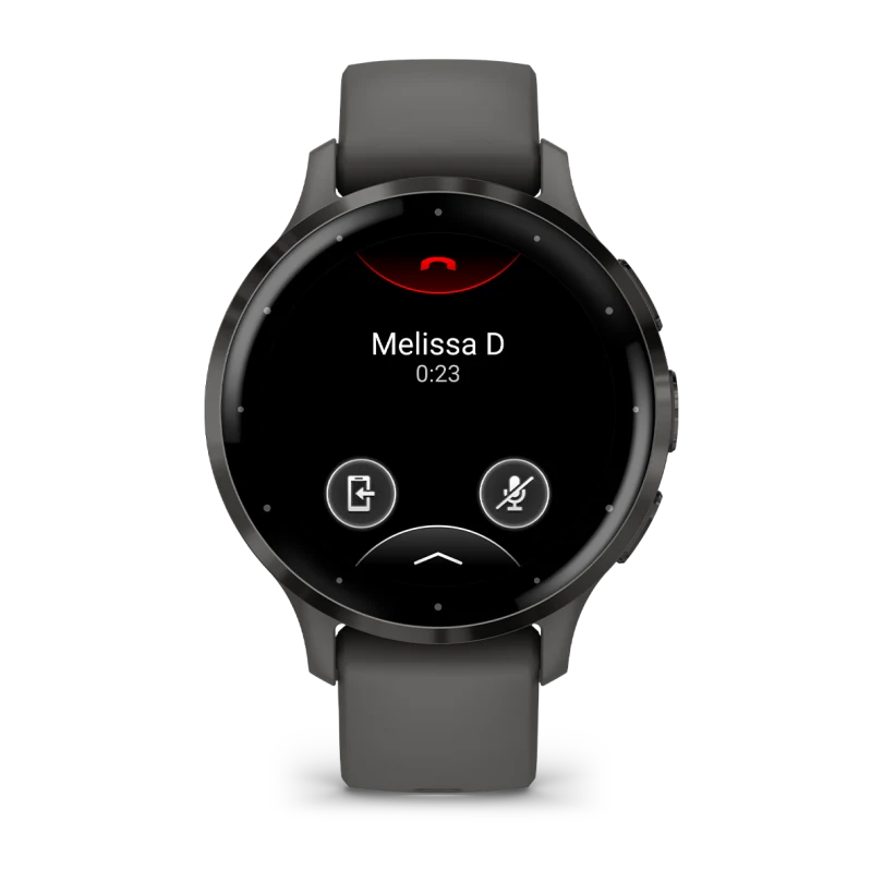 Garmin Venu 3S - Slate Stainless-Steel Bezel with Pebble Gray Case and Silicone Band