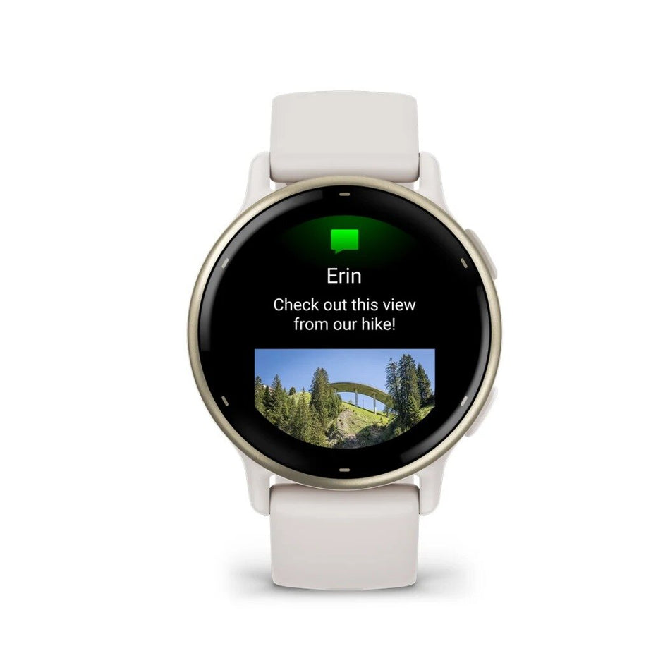 Garmin vivoactive 5 - Cream Gold Aluminium Bezel with Ivory Case and Band