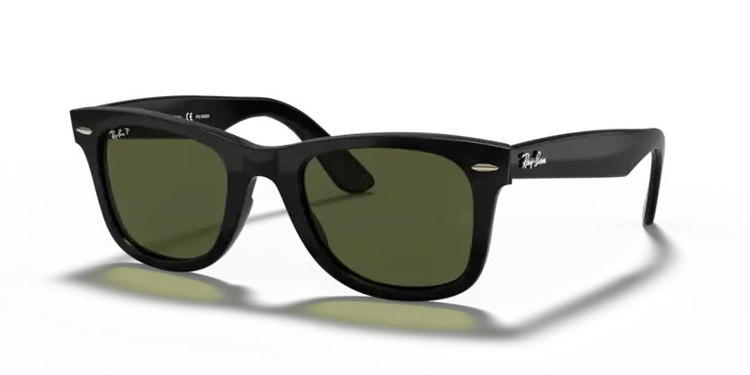 Ray-Ban - Wayfarer - Black/Polarized Green Classic G-15 - 50