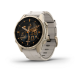 Garmin Fenix 8 - 43mm - AMOLED Sapphire - Soft Gold with Limestone Leather Band