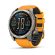 Garmin Fenix 8 - 51mm - AMOLED Sapphire - Titanium with Spark Orange/Graphite Silicone Band