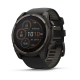 Garmin Fenix 8 - 51mm - Solar Sapphire - Carbon Grey DLC Titanium with Black/Pebble Grey Silicone Band